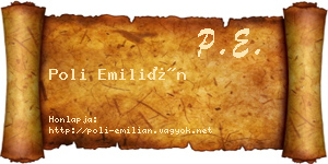 Poli Emilián névjegykártya